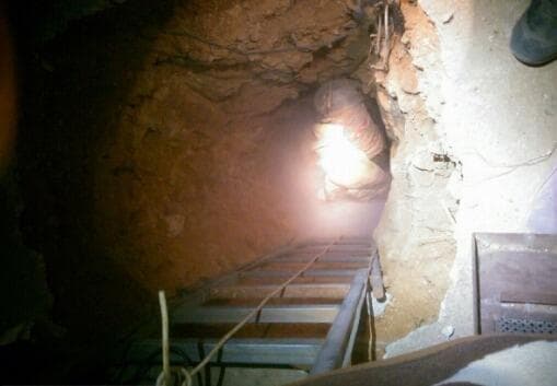 פיר מנהרת טרור שהושמד על ידי כוחות צה״ל בכפר כילא בלבנון