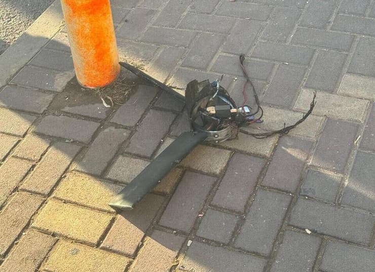 רסיסי כטב"ם בתחנת הרכבת ובכביש