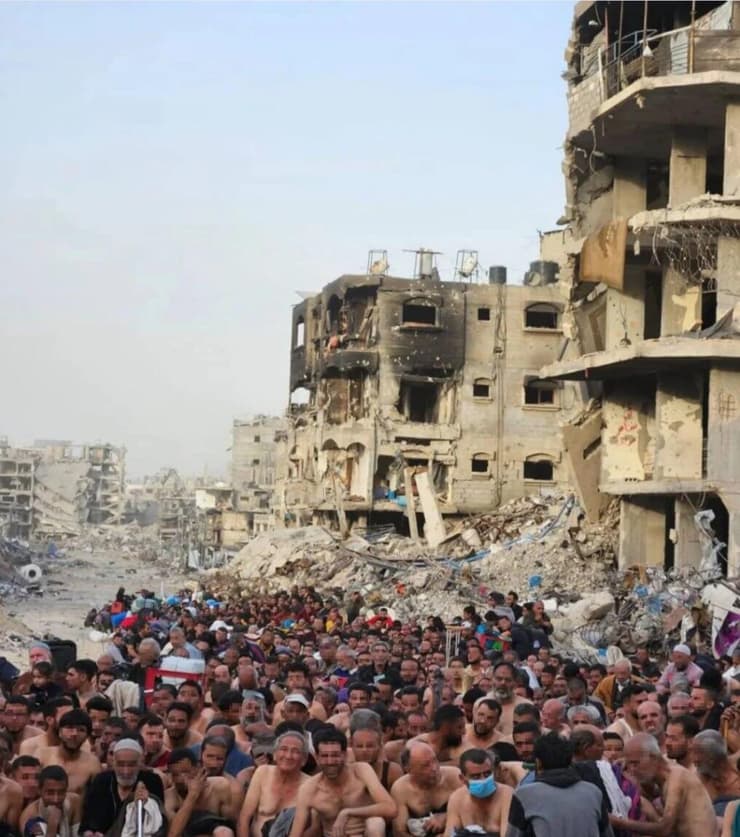 עצורים שנתפסו בג'באליה עצורים בג'באליה ברצועת עזה