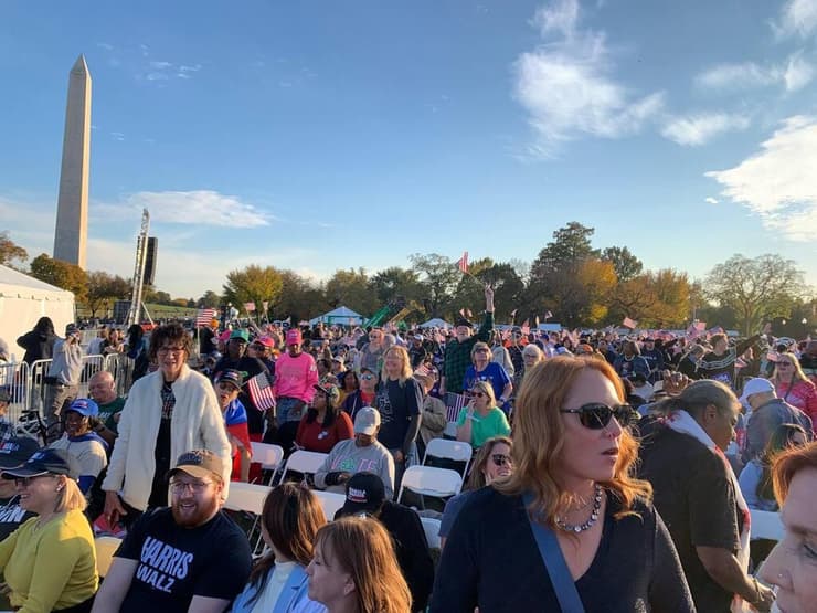 צילום: דניאל אדלסון עצרת של קמלה האריס בוושינגטון