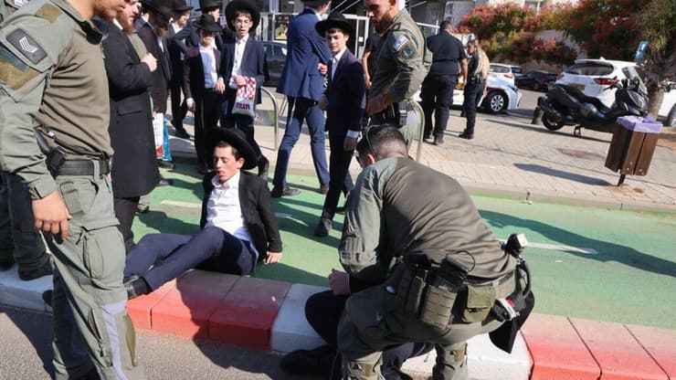 יום גיוס חרדים בתל השומר - מחאת חרדים כנגד הגיוס