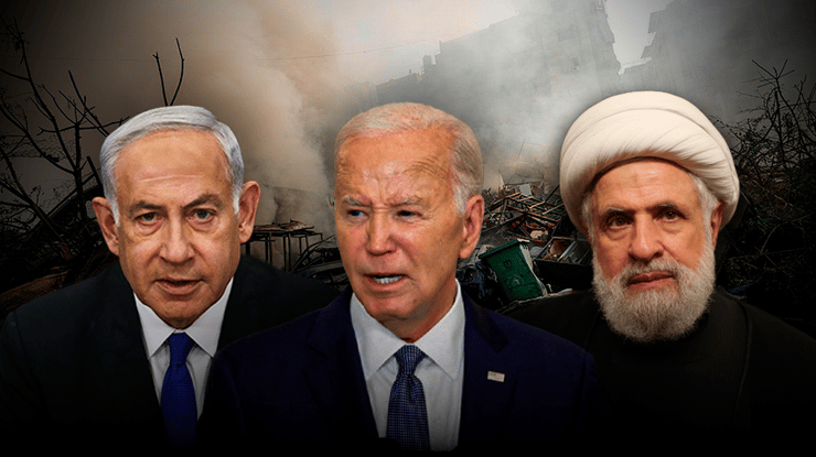 המגעים נכשלו? קסאם, ביידן ונתניהו (צילום: AP Photo/Hassan Ammar, REUTERS/Evelyn Hockstein, REUTERS/Mohamed Azakir) שייח' נעים קאסם, ג'ו ביידן ובנימין נתניהו