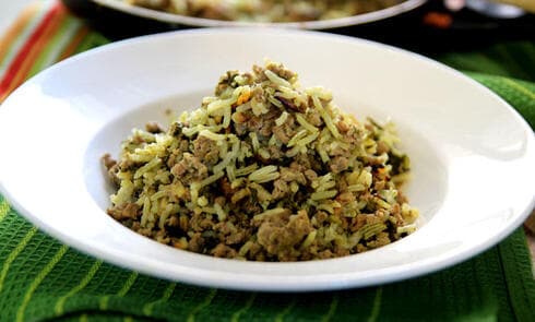 אורז בסמטי עם בשר ותרד