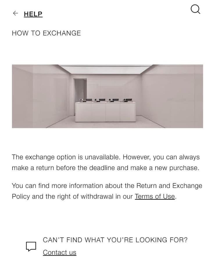 תנאי ההחזר של זארה באיטליה