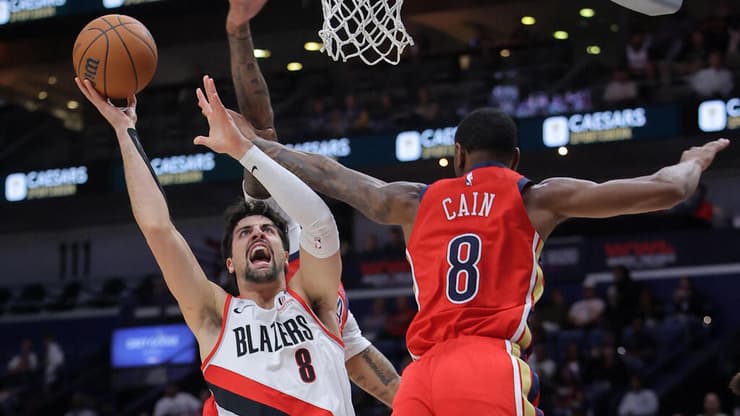 נותר על הספסל כל הרבע האחרון. דני אבדיה (Jonathan Bachman / AFP) שחקן פורטלנד טרייל בלייזרס דני אבדיה