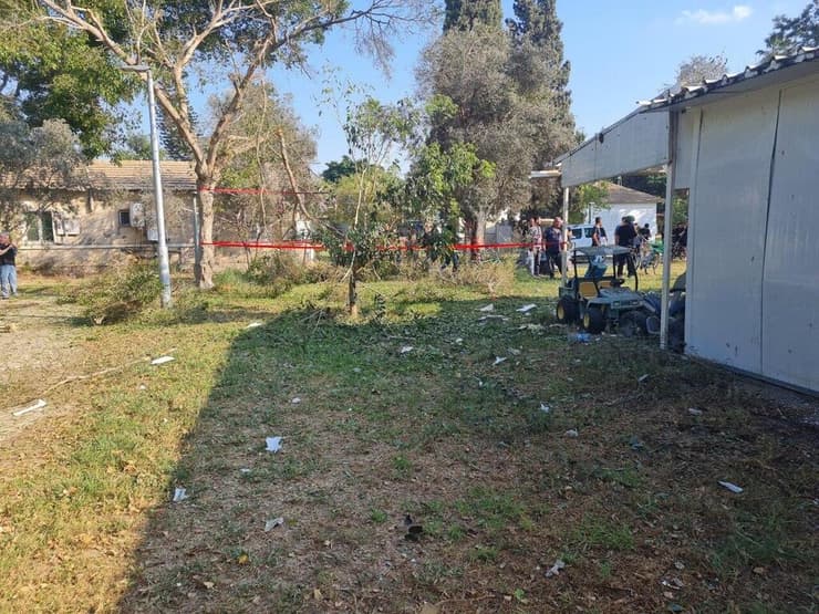 זירת פגיעת רסיס בכפר מסריק