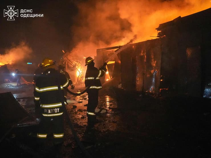 אוקראינה זירת פיצוץ כטב"ם של רוסיה ב אודסה