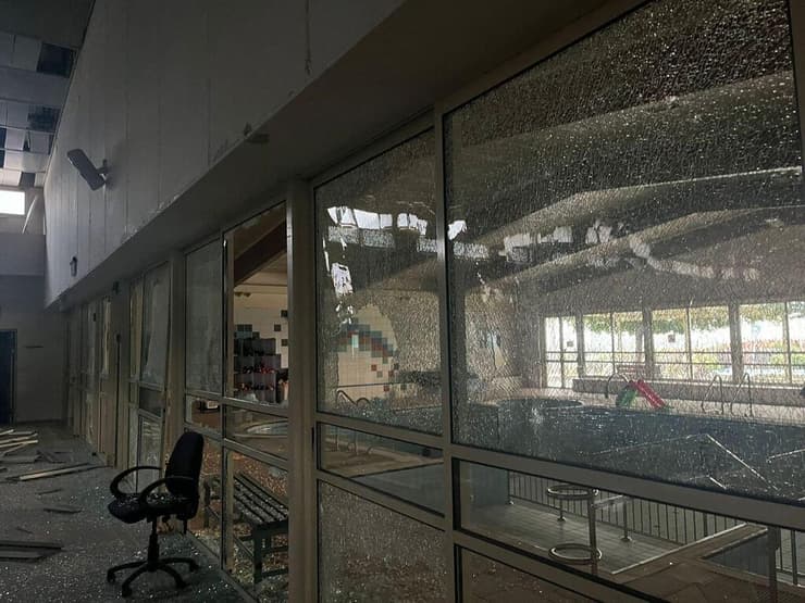 הנזק למרכז ההידרותראפי במבואות החרמון