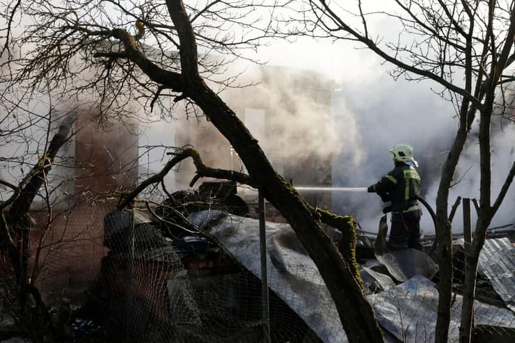 רוסיה שריפה כפר סטנובויה ליד מוסקבה התפוצץ כטב"ם של אוקראינה
