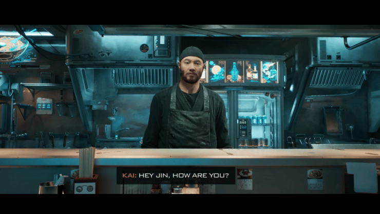 דמותו של ג'ין ממשחק המחשב Cyberpunk 2077