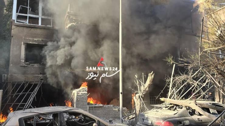 תקיפה ישראלית באזור אל-מזה בדמשק