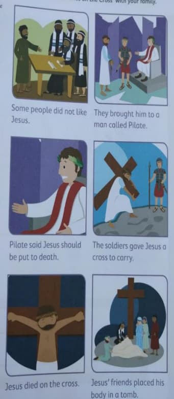 תמונה של יהודים עם ציציות, "שלא אהבו את ישו" (צילום: מתוך דוח בנושא האנטישמיות בספרי הלימוד באירלנד) תמונה של יהודים עם ציציות, "שלא אהבו את ישו"