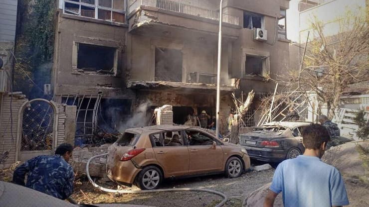 תקיפה ישראלית באזור אל-מזה בדמשק