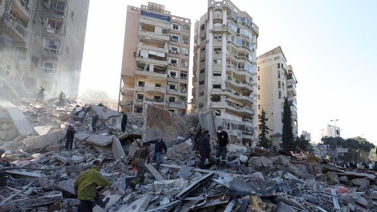 ההרס בדאחייה לאחר תקיפות צה"ל