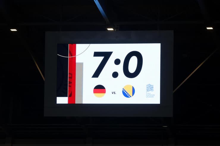 לוח התוצאות חוגג 0:7 לגרמניה