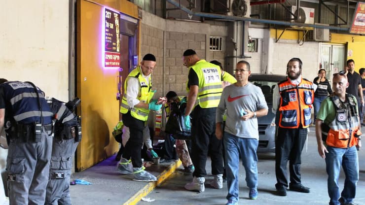 זירת הפיגוע בבניין פנורמה בתל אביב