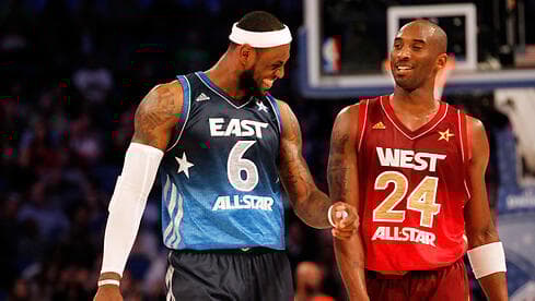 הכוכבים הגדולים ביותר על מגרש אחד. קובי בראיינט ולברון ג'יימס