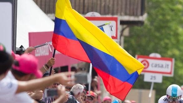 דגל קולומביה בג'ירו ד'איטליה בירושלים