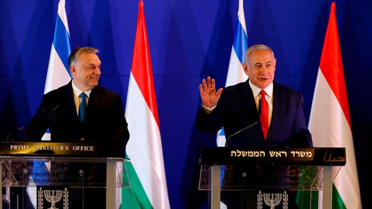 בנימין נתניהו עם ראש ממשלת הונגריה ויקטור אורבן ב ירושלים