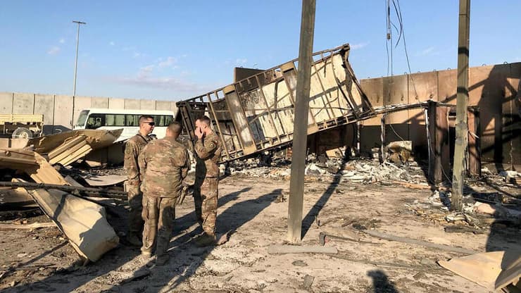 עיראק בסיס אמריקני אין אל אסד מקום פגיעת ה טילים מ איראן