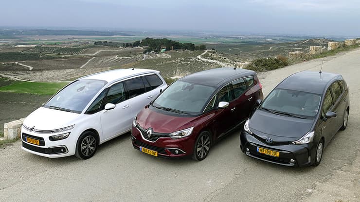 טויוטה פריוס+ סיטרואן C4 גרנד ספייס-טורר רנו גרנד סניק