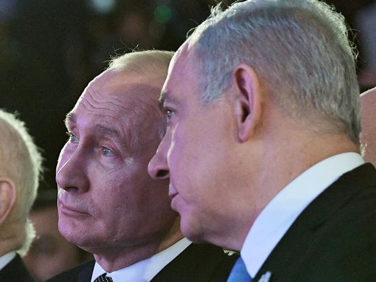 נתניהו ונשיא רוסיה פוטין (צילום ארכיון: רויטרס) בנימין נתניהו עפ נשיא רוסיה ולדימיר פוטין טקס חניכה אנדרטה גן סאקר ירושלים