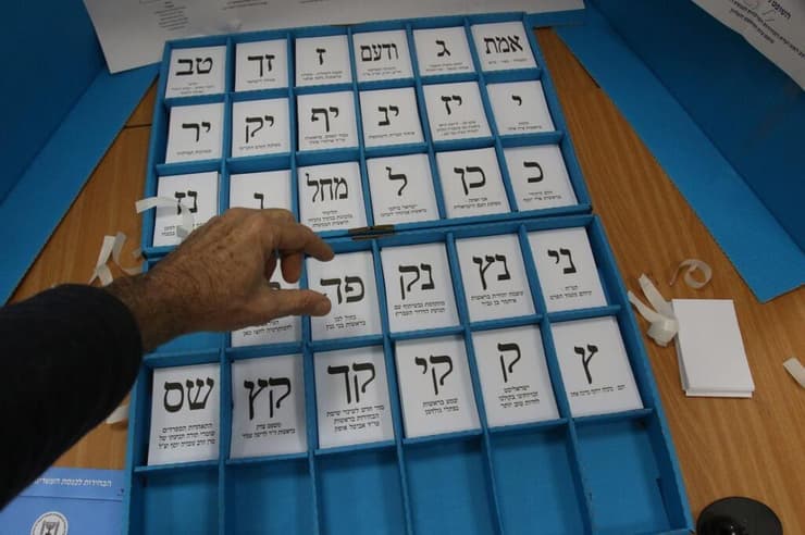 אותיות מפלגות פתק קלפי קלפיות בחירות 2020 (צילום: אבי מועלם) אותיות מפלגות פתק קלפי קלפיות בחירות 2020