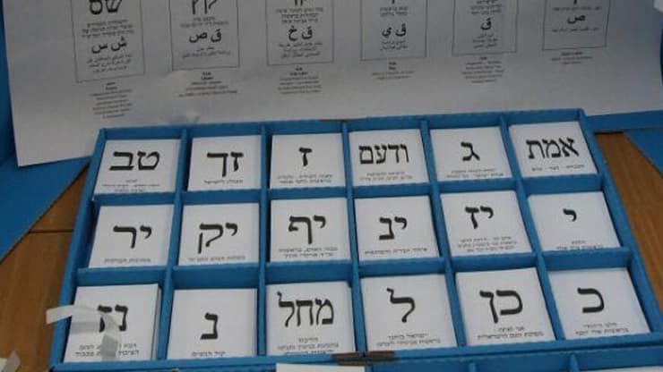 הבחירות לכנסת הן לא רק בחירה בין מפלגות - הן גם תוצאה של הבחירות שהמפלגות עשו בשבילנו (צילום: אבי מועלם) אותיות מפלגות פתק קלפי קלפיות בחירות 2020