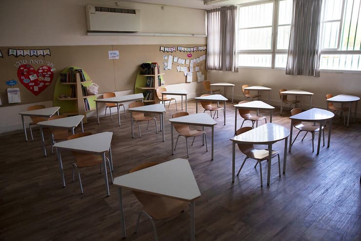 כיתה ריקה בבית ספר יסודי בתל אביב