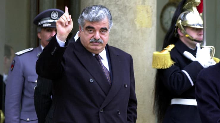 ראש ממשלת לבנון לשעבר רפיק אל חרירי ב צרפת בשנת 2001