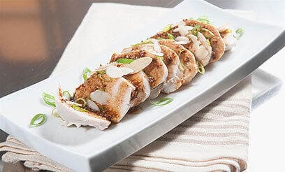 חזה עוף בבישול "לבן" עם רוטב חרדל וסויה