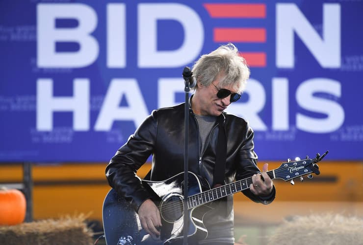 ארה"ב בחירות ג'ו ביידן עצרת פנסילבניה ג'ון בון ג'ובי