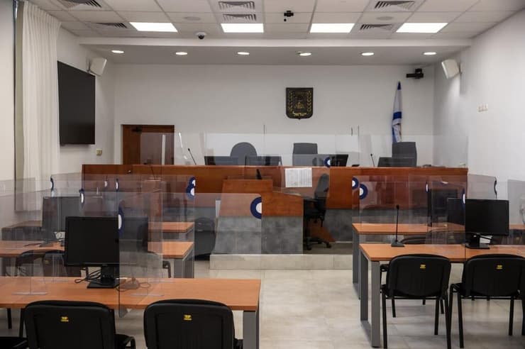 אולם הדיונים בבית המשפט המחוזי בירושלים בו ייערך הדיון של רה"מ נתניהו
