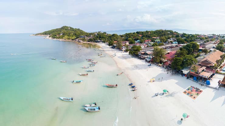 לא הכל ורוד באי הפופולרי (צילום: shutterstock) חוף ים האד רין קופנגן תאילנד