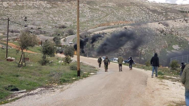  לוחם מג"ב נפצע מגז מדמיע שנזרק ע"י מתיישב במאחז גבעת רונן