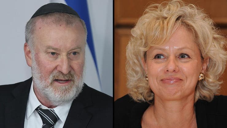 היועצת המשפטית לממשלה בהרב-מיארה וקודמה מנדלבליט (צילום: יאיר שגיא, דויד ווייל, לע"מ) גלי בהרב-מיארה אביחי מנדלבליט