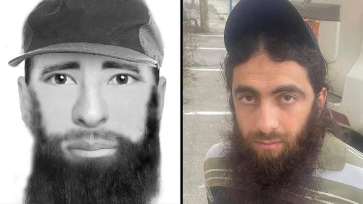 המחבל והקלסתרון שהופץ לפני שנתפס (צילום: דוברות המשטרה) המחבל