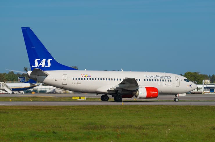 מטוס של חברת סקנדינביאן איירליינס (צילום: shutterstock) מטוס של חברת סקנדינביאן איירליינס