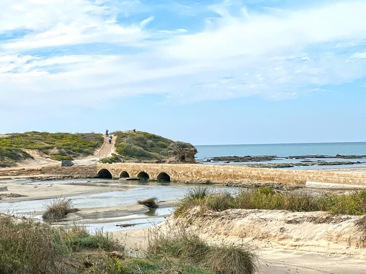 גשר וילהלם המשוחזר בשפך נחל תנינים