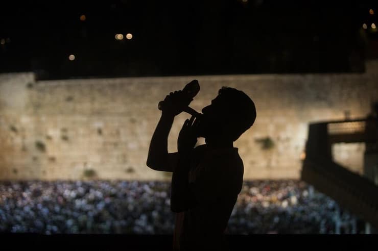 סליחות בכותל (צילום: אלכס קולומויסקי) סליחות בכותל