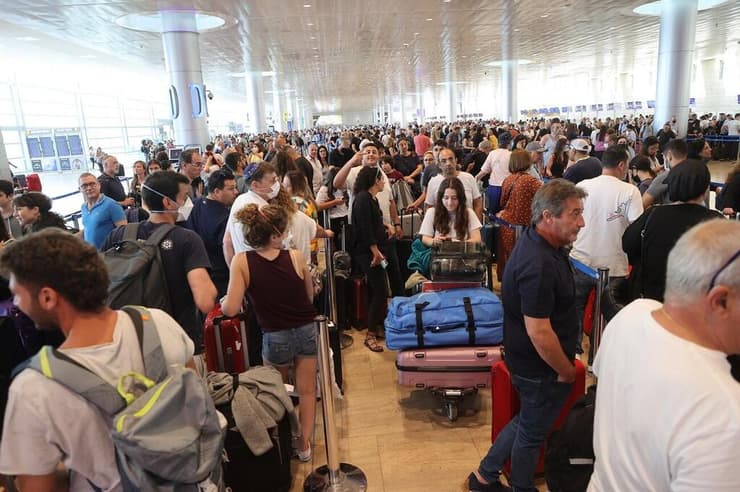 נתב"ג (צילום: יריב כץ) עומס בנתב"ג