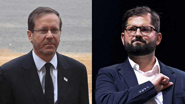 נשיא המדינה יצחק הרצוג ורעייתו מיכל מגיעים להלוויית המלכה אליזבת השנייה