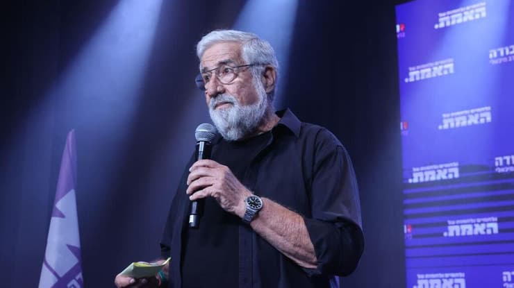 עמרם מצנע (צילום: מוטי קמחי) השקת קמפיין מפלגת העבודה