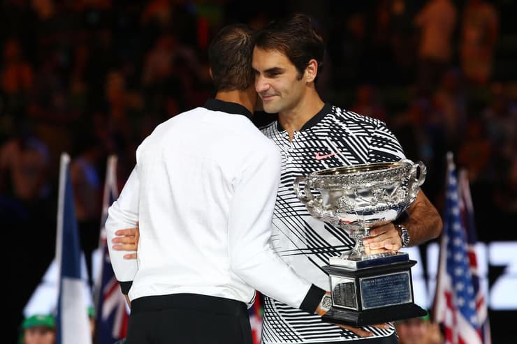 רוג'ר פדרר טניסאי שוויצרי באליפות אוסטרליה 2017