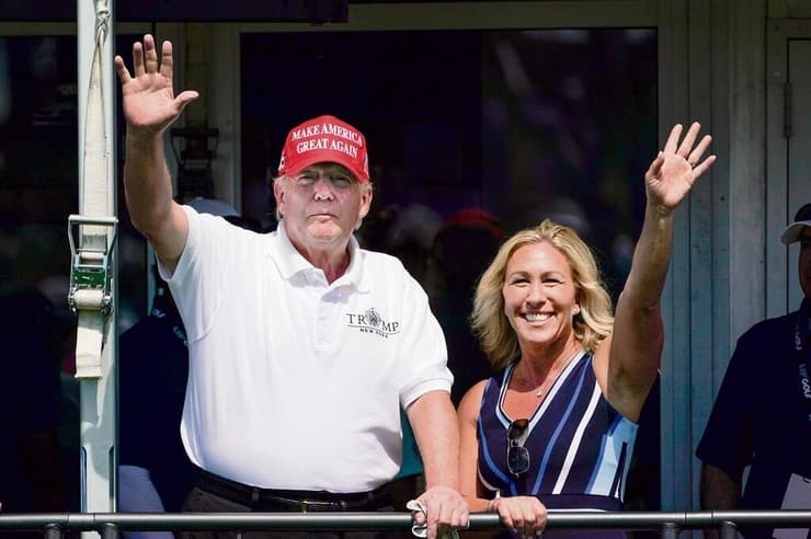 מרג'ורי טיילור גרין עם דונלד טראמפ