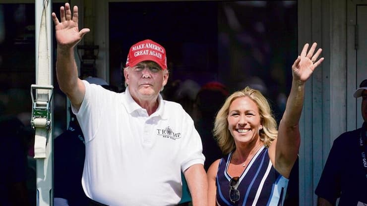 מרג'ורי טיילור גרין עם דונלד טראמפ