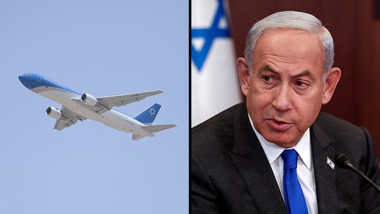 ראש הממשלה בנימין נתניהו ומטוס "כנץ ציון"