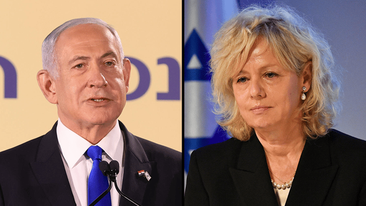 היועמ"שית בהרב-מיארה (צילום: יואב דודקביץ', אלעד גרשגורן ) גלי בהרב מיארה ובנימין נתניהו