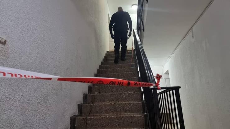 צילום: דוברות המשטרה זירת הרצח בלוד