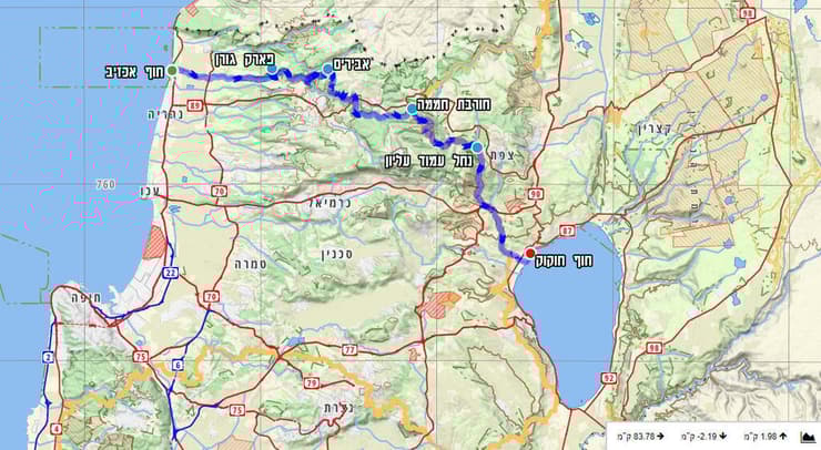 מפת המסלול למסע של חמישה ימים
